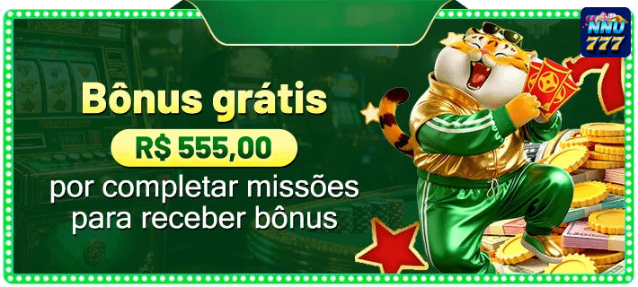 nnu777 — card com CTA e reforço de bônus, com composição limpa, pensado para apoiar a decisão de depósito.